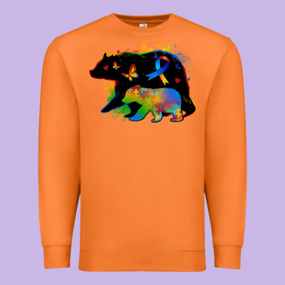 Autism Mama Bear Premium Sweatshirt Designed By Zillion Design Studio