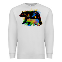 Dove Grey autism mama bear Premium Sweatshirt - Zillion Design Studio