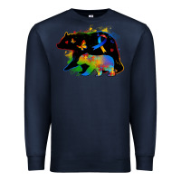 Navy autism mama bear Premium Sweatshirt - Zillion Design Studio