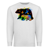 Oatmeal Heather autism mama bear Premium Sweatshirt - Zillion Design Studio