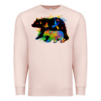 Pale Pink autism mama bear Premium Sweatshirt - Zillion Design Studio