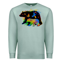 Seafoam autism mama bear Premium Sweatshirt - Zillion Design Studio