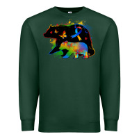 Sports Green autism mama bear Premium Sweatshirt - Zillion Design Studio