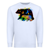 White autism mama bear Premium Sweatshirt - Zillion Design Studio