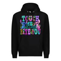 Black touch me and i will bite Premium Hoodie - AdoDesignShop