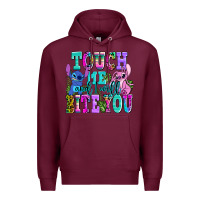 Burgundy touch me and i will bite Premium Hoodie - AdoDesignShop