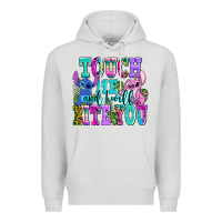 Dove Grey touch me and i will bite Premium Hoodie - AdoDesignShop