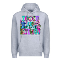 Heather Grey touch me and i will bite Premium Hoodie - AdoDesignShop