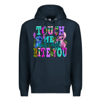 Navy touch me and i will bite Premium Hoodie - AdoDesignShop
