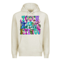 Oatmeal Heather touch me and i will bite Premium Hoodie - AdoDesignShop