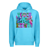 Ocean Blue touch me and i will bite Premium Hoodie - AdoDesignShop