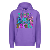Purple touch me and i will bite Premium Hoodie - AdoDesignShop