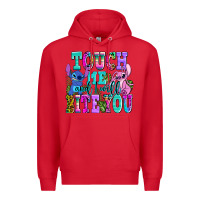 Red touch me and i will bite Premium Hoodie - AdoDesignShop