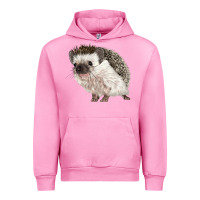 Fuchsia Pink Hedgehog Illustrations Urban Hoodie - LillyAllenDesigns
