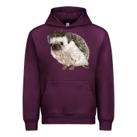 Mauve Wine Hedgehog Illustrations Urban Hoodie - LillyAllenDesigns