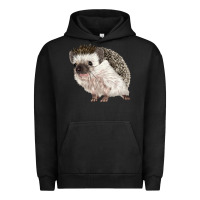 Pigment Black Hedgehog Illustrations Urban Hoodie - LillyAllenDesigns