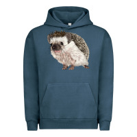 Pigment Midnight Navy Hedgehog Illustrations Urban Hoodie - LillyAllenDesigns