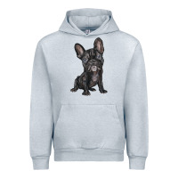 Heather Grey french bulldog Urban Hoodie - BarkalooDesign