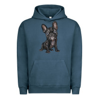 Pigment Midnight Navy french bulldog Urban Hoodie - BarkalooDesign