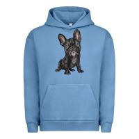 Pigment Pebble Blue french bulldog Urban Hoodie - BarkalooDesign