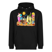 Black summer drinks coffee cups Heavyweight Hoodie - texasbilliewilder