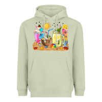 Matcha summer drinks coffee cups Heavyweight Hoodie - texasbilliewilder
