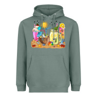 Sage summer drinks coffee cups Heavyweight Hoodie - texasbilliewilder