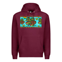 Burgundy western hearts autism cup Premium Hoodie - Artiststas