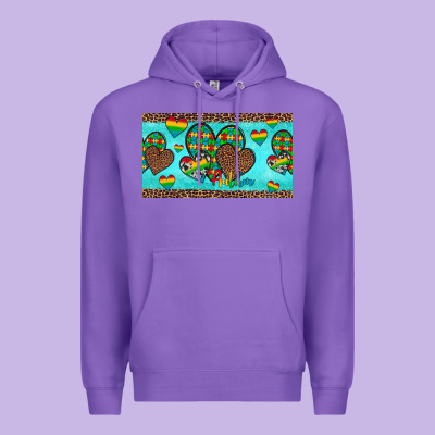 Western Hearts Autism Cup Premium Hoodie Designed By Artiststas
