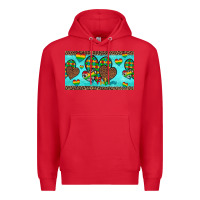 Red western hearts autism cup Premium Hoodie - Artiststas