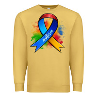 Antique Gold autism ribbon Premium Sweatshirt - Zillion Design Studio