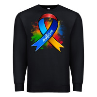 Black autism ribbon Premium Sweatshirt - Zillion Design Studio