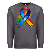 Charcoal Heather autism ribbon Premium Sweatshirt - Zillion Design Studio