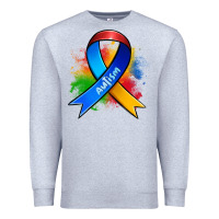Heather Grey autism ribbon Premium Sweatshirt - Zillion Design Studio