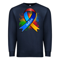 Navy autism ribbon Premium Sweatshirt - Zillion Design Studio