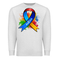 Oatmeal Heather autism ribbon Premium Sweatshirt - Zillion Design Studio