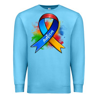 Ocean Blue autism ribbon Premium Sweatshirt - Zillion Design Studio