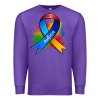 Purple autism ribbon Premium Sweatshirt - Zillion Design Studio