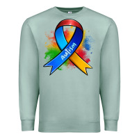 Seafoam autism ribbon Premium Sweatshirt - Zillion Design Studio
