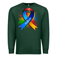 Sports Green autism ribbon Premium Sweatshirt - Zillion Design Studio