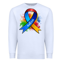 White autism ribbon Premium Sweatshirt - Zillion Design Studio