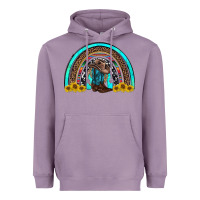 Lavender western cowboy boots sunflowers rainbow Heavyweight Hoodie - RanaPortraitStore