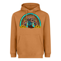 Meerkat western cowboy boots sunflowers rainbow Heavyweight Hoodie - RanaPortraitStore