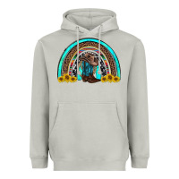Moon Dust western cowboy boots sunflowers rainbow Heavyweight Hoodie - RanaPortraitStore