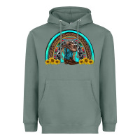 Sage western cowboy boots sunflowers rainbow Heavyweight Hoodie - RanaPortraitStore