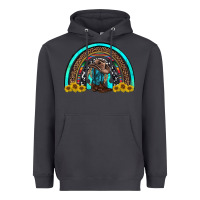 Smoke western cowboy boots sunflowers rainbow Heavyweight Hoodie - RanaPortraitStore