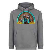 Storm western cowboy boots sunflowers rainbow Heavyweight Hoodie - RanaPortraitStore