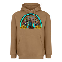 Toasted Coconut western cowboy boots sunflowers rainbow Heavyweight Hoodie - RanaPortraitStore