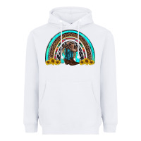 White western cowboy boots sunflowers rainbow Heavyweight Hoodie - RanaPortraitStore