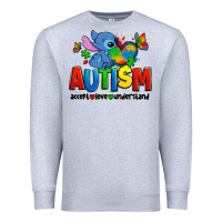Heather Grey autism stitch accept love understand Premium Sweatshirt - Zillion Design Studio